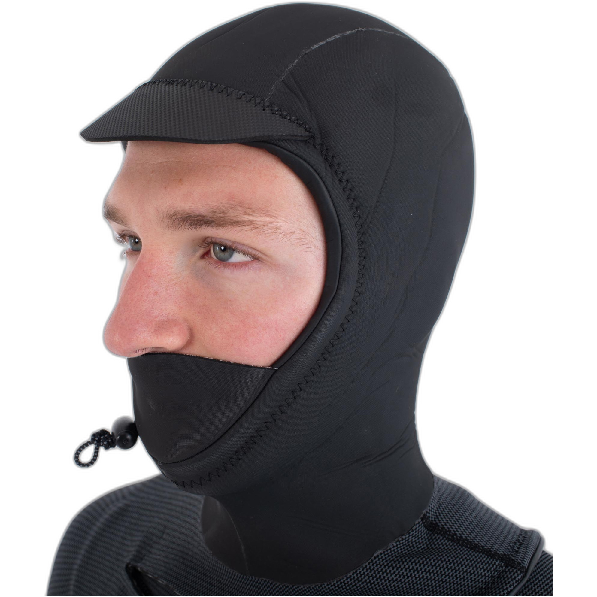 2025 Hurley Herre Plus 5/3mm Hætteklædt Chest Zip Våddragt MFS0012543 - Black / Citron