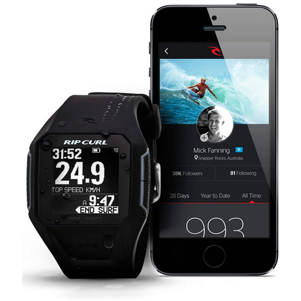 2018 Rip Curl Søg GPS Smart Surf Watch i BLACK A1111
