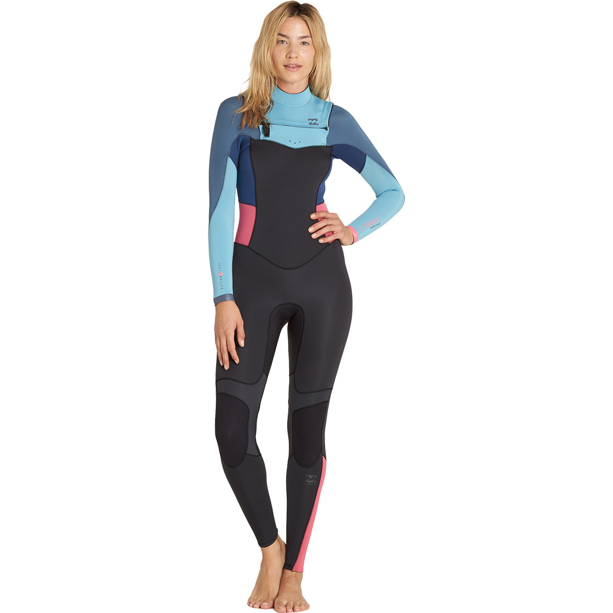 2018 Billabong Ladies 4 / 3mm Synergy Bryst Zip Wetsuit AGAVE F44G11