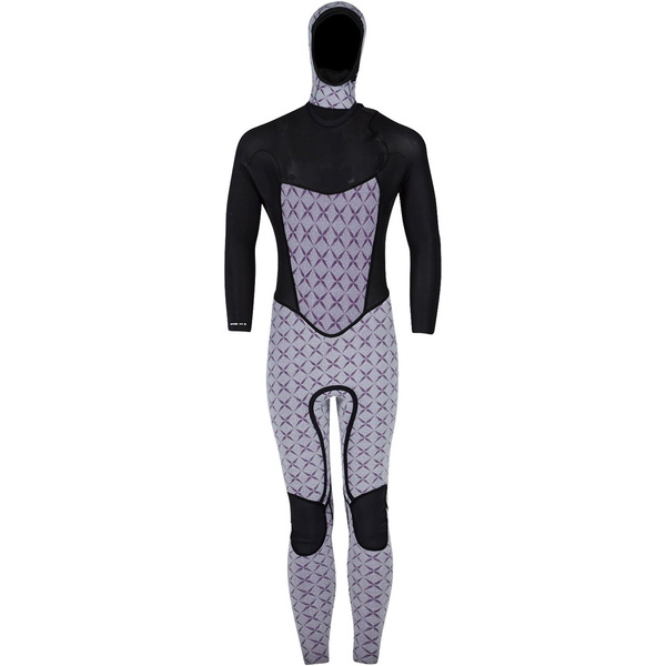 2018 Billabong Furnace Carbon X 5 / 4mm Hættetrøje Zip Wetsuit BLACK F45M13