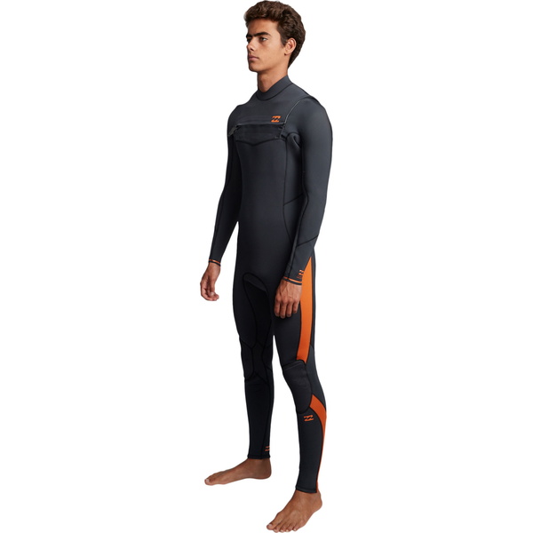 2020 Billabong Mænds Furnace Absolute 5/4mm Chest Zip Våddragt Sort Sand Q45m09