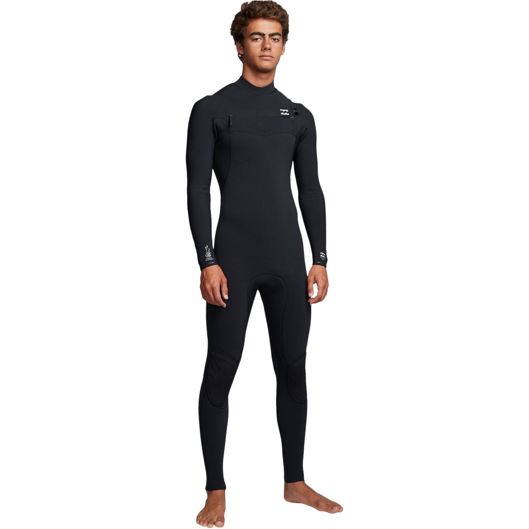 2019 Billabong Herre Furnace Komp 4/3mm Chest Zip Våtdrakt Sort Q44m03