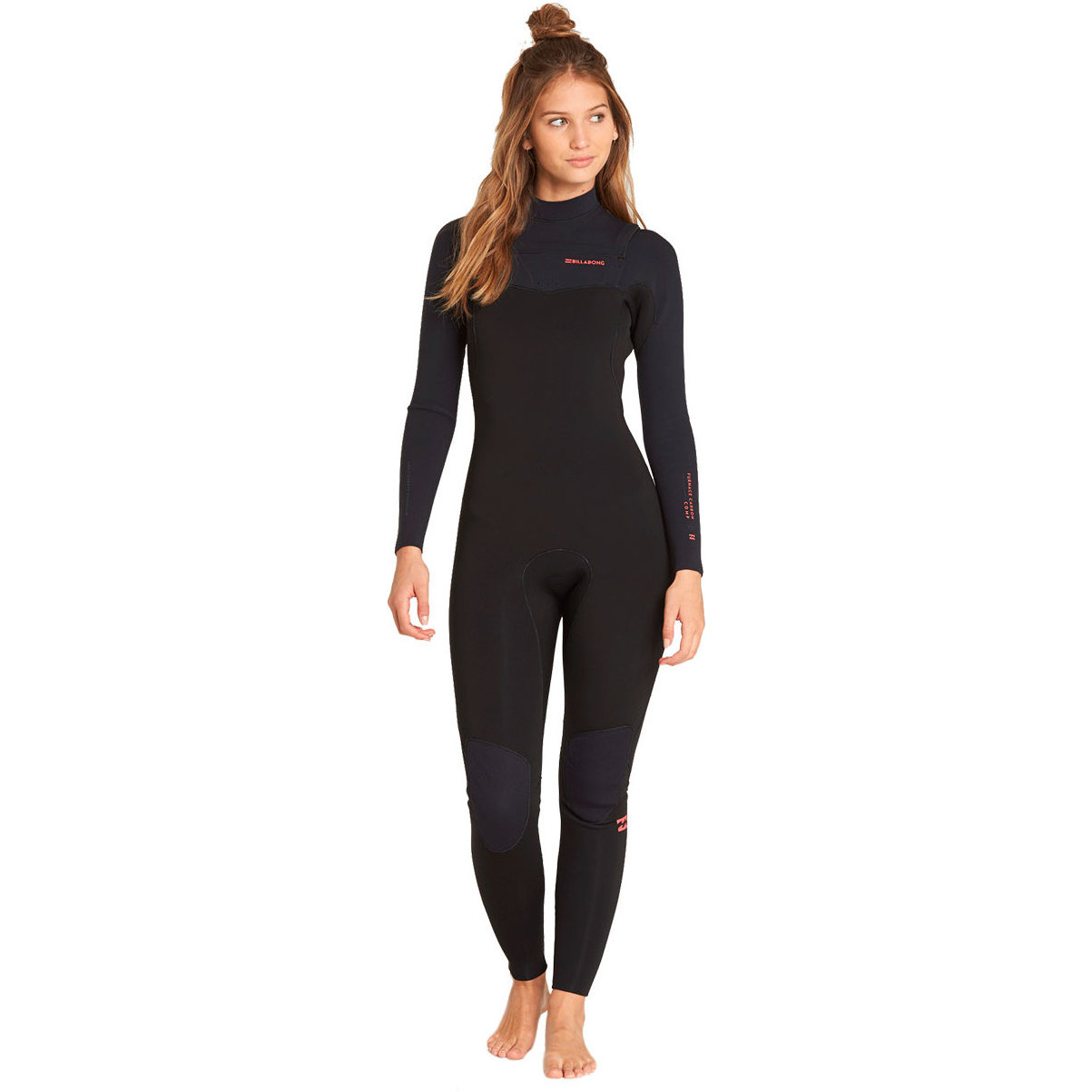 Billabong Kvinders Furnace Carbon Comp 5/4mm Chest Zip Våtdrakt Sort L45g02