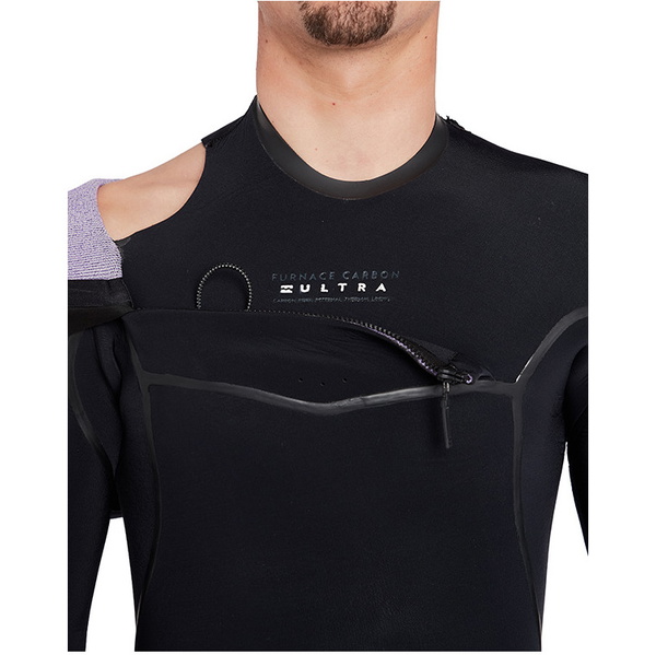 Billabong Furnace Carbon Ultra Hætte 6/5mm Chest Zip Våtdrakt Sort L46m01