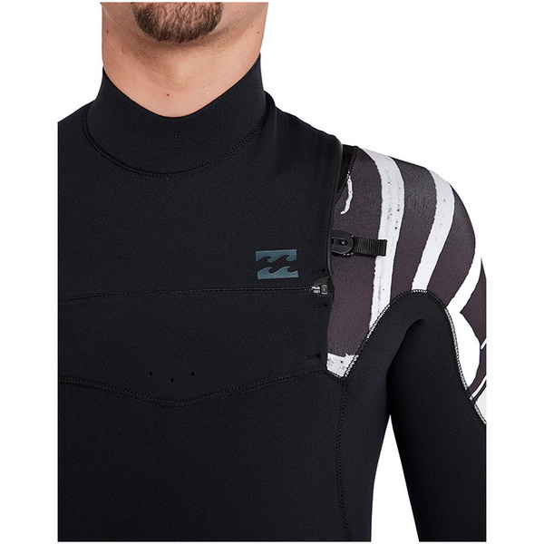 Billabong Furnace Carbon Comp 5/4mm Chest Zip Våtdrakt Sort Print L45m03