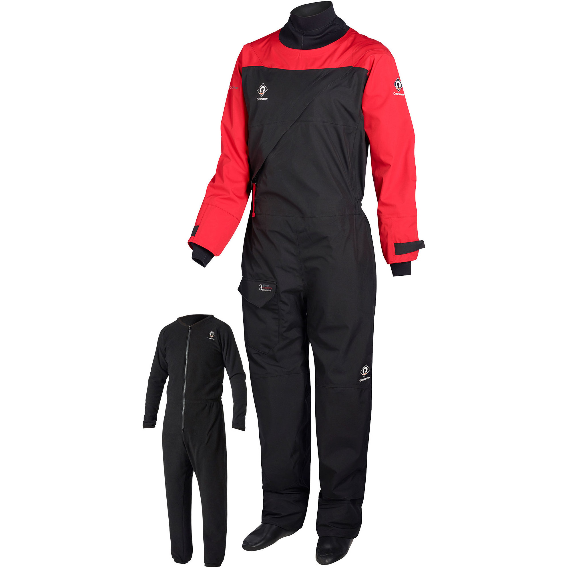2026 Crewsaver Atacama Sport Drysuit & Gratis Underdragt 6555 - Rød/sort
