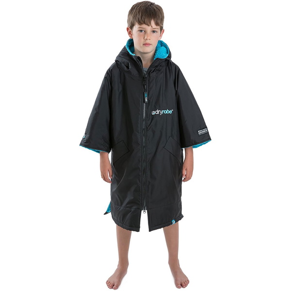 2023 Dryrobe Advance Kortærmet Omklædning Robe DR100 - Black / Blå
