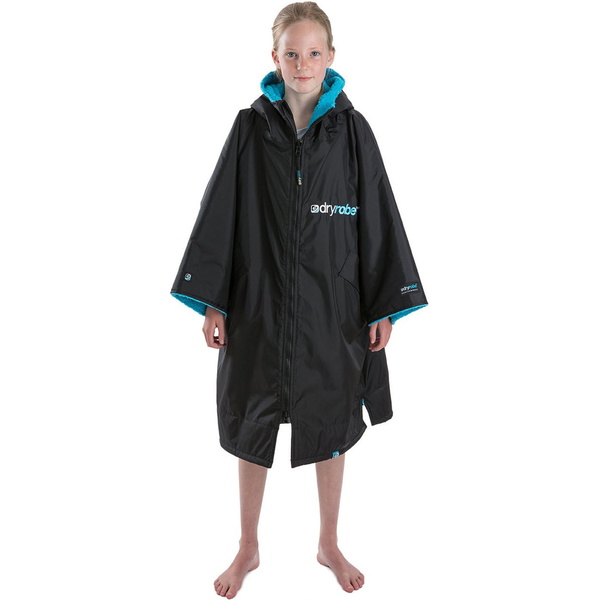 2023 Dryrobe Advance Kortærmet Omklædning Robe DR100 - Black / Blå