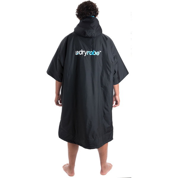 2023 Dryrobe Advance Kortærmet Omklædning Robe DR100 - Black / Blå