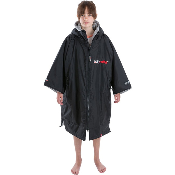 2023 Dryrobe Advance Kortærmet Omklædning Robe DR100 - Black / Grå