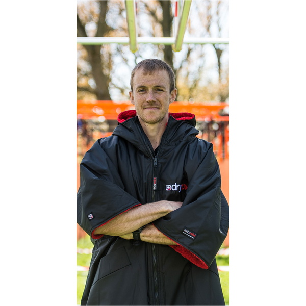 Dryrobe Advance Kortærmet Change Robe DR100 - Black / Rød