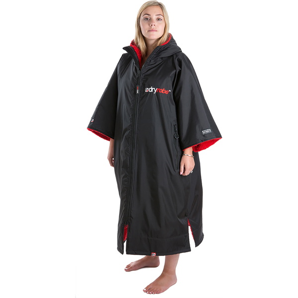 Dryrobe Advance Kortærmet Change Robe DR100 - Black / Rød