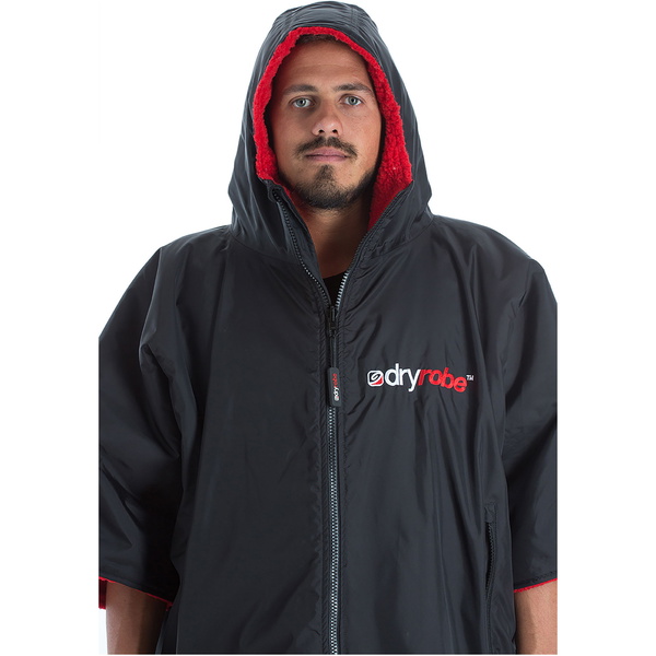 Dryrobe Advance Kortærmet Change Robe DR100 - Black / Rød