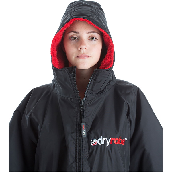 Dryrobe Advance Kortærmet Change Robe DR100 - Black / Rød