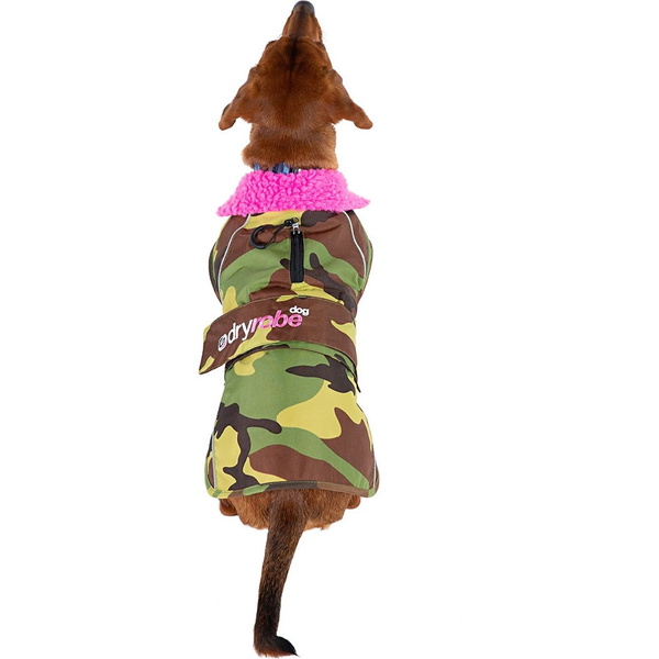 2026 Dryrobe Hundejakke V3DRDC - Pink / Camo
