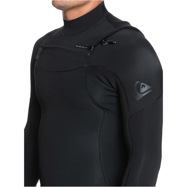2022 Quiksilver Daglige Møder 5/4/3mm Chest Zip Våddragt Eqyw103120 - Sort