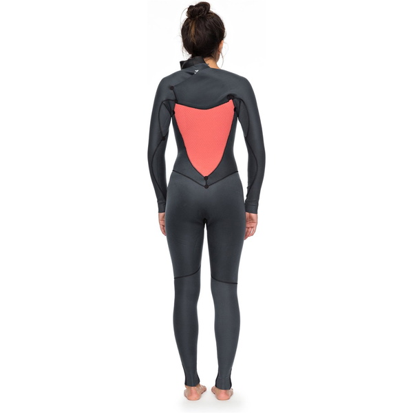 Roxy Womens Syncro Plus 4 / 3mm Bryst Zip LFS Wetsuit BLACK ERJW103030