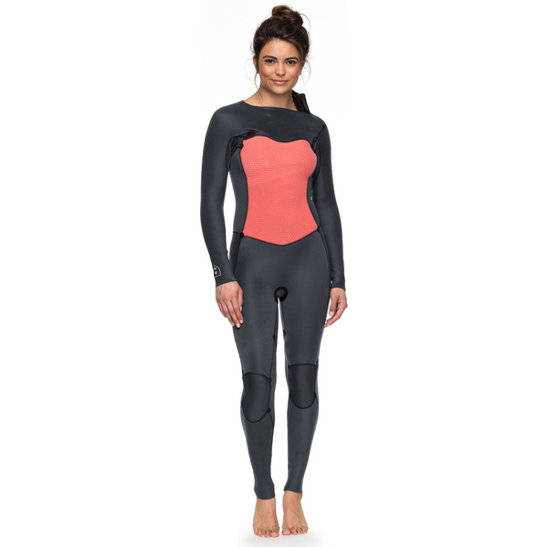 Roxy Womens Syncro Plus 4 / 3mm Bryst Zip LFS Wetsuit BLACK ERJW103030