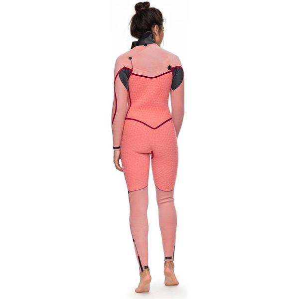 2018 Roxy Womens Performance 4 / 3mm Bryst Zip Wetsuit BLACK ERJW103032