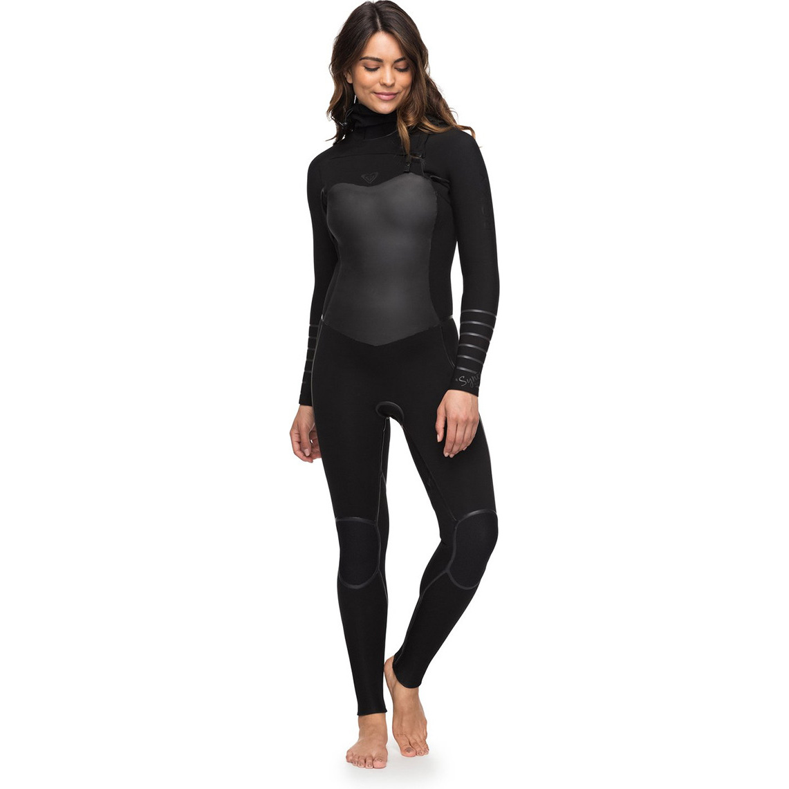 Roxy Syncro Kvinder Plus Syncro 5/4/3mm Chest Zip Brystlås I Våddragt Sort Erjw203002