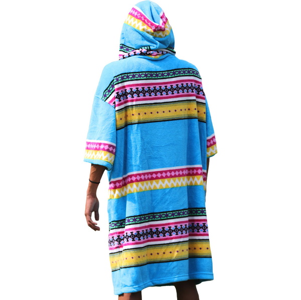 2018 TLS SURF HOODED CHANGING ROBE / PONCHO - Etnisk Stripe