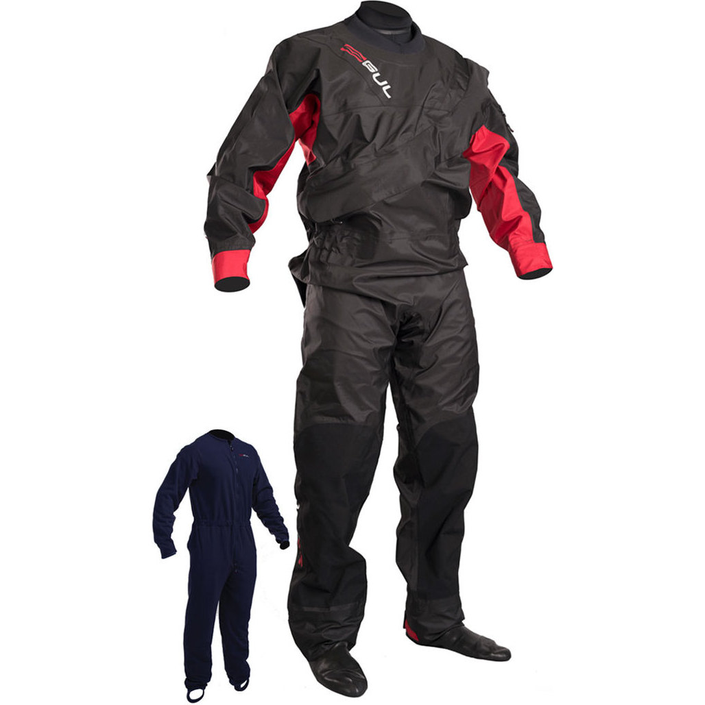 Gul Dartmouth Eclip Zip Drysuit Sort / Rød Gm0378-b3 Med Fri Undersuit