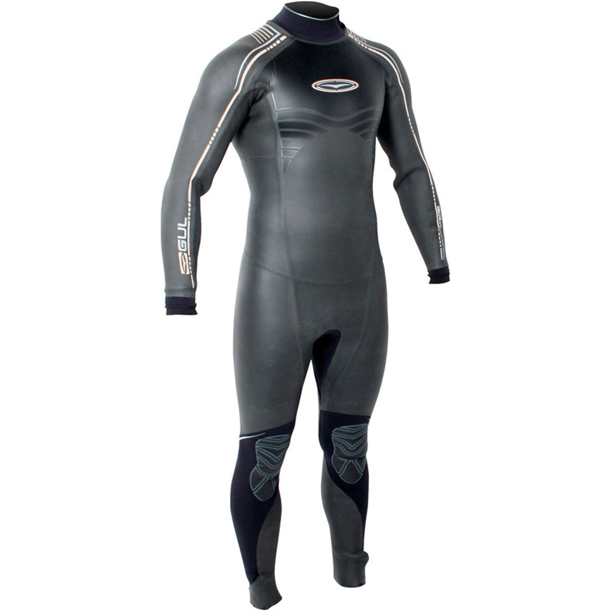 Gul Delta 5/3mm Windsurf Back Zip Våtdrakt Sort / Sølv Detalj De1204