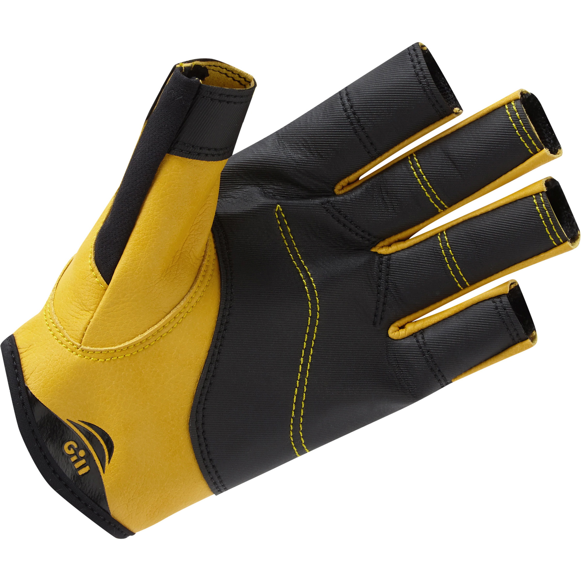 2026 Gill Pro Korte Finger Sejlhandsker 7443 - Sort
