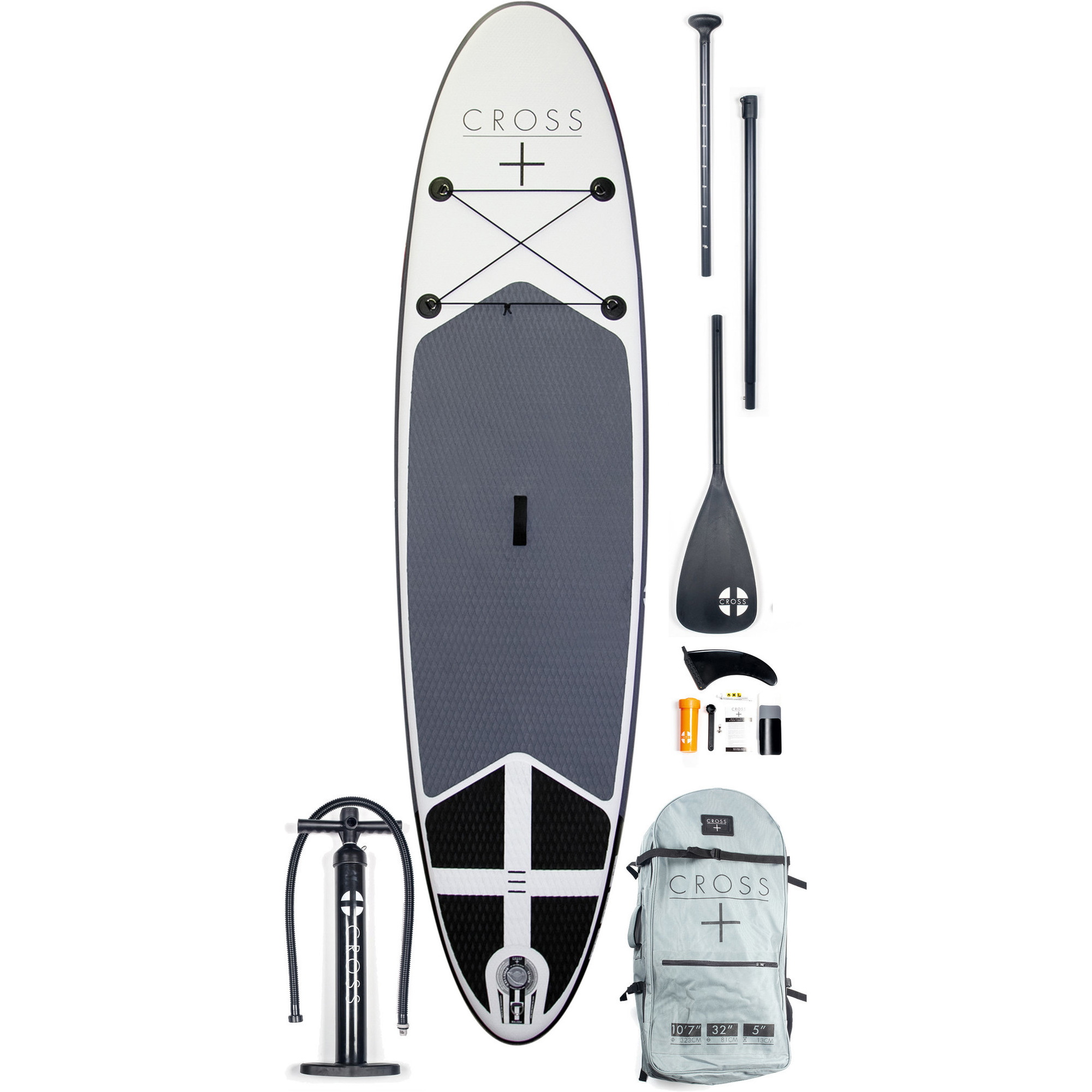 2025 Gul Cross 10'7 Oppustelig Paddleboard-pakke - Board, Taske, Pumpe, Paddle Og Snor CB0029-B7