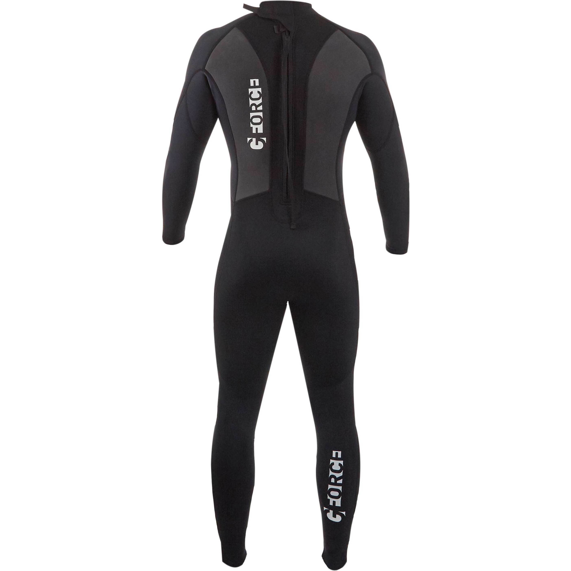 2026 Gul Junior G-Force 3mm Back Zip Flatlock Våddragt GF1307-B7 - Black