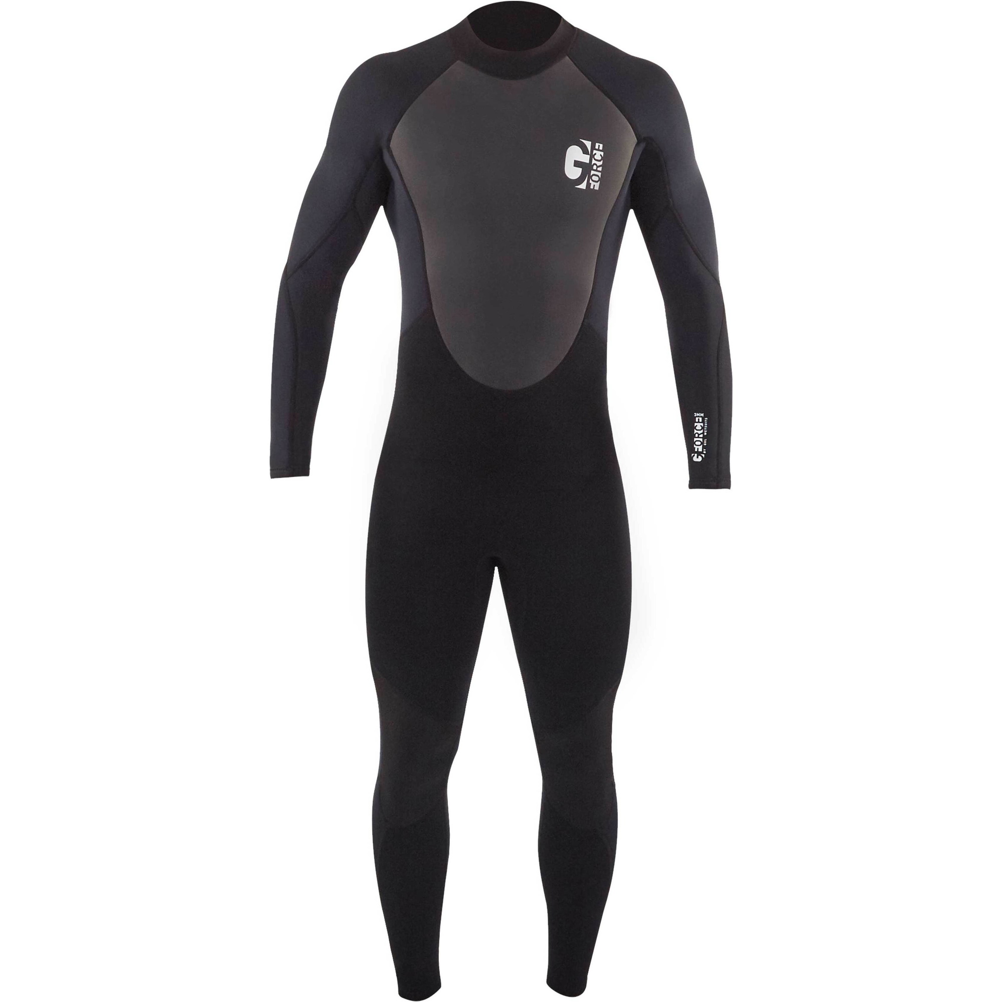 2026 Gul Junior G-Force 3mm Back Zip Flatlock Våddragt GF1307-B7 - Black