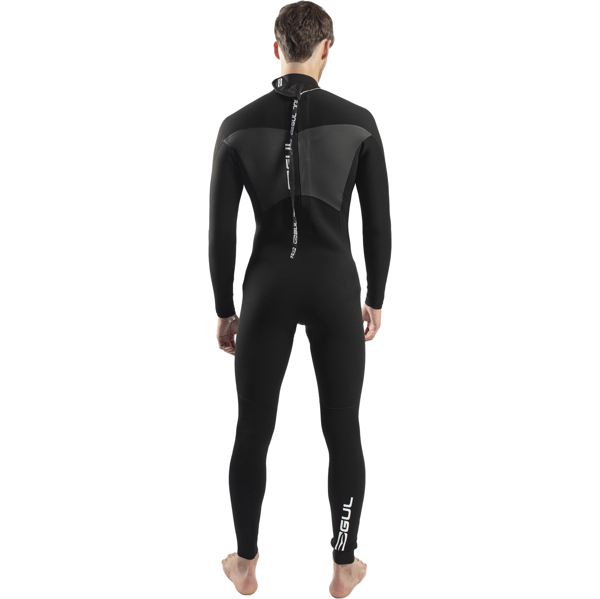 2026 Gul Men's Response 4/3mm Gbs Back Zip Våddragt Re1246-c1 - Sort
