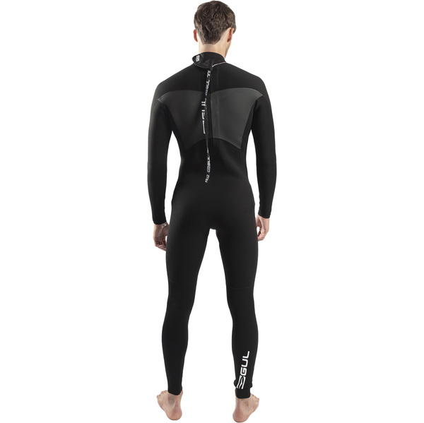 2026 Gul Men's Response 4/3mm Gbs Back Zip Våddragt Re1246-c1 - Sort