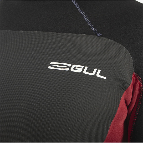 2025 Gul Response 4/3 4/3mm Gbs Våddragt Med Back Zip Bagpå Re1246-c1 - Navy / Rød