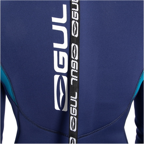 Gul Women's Response 4/3mm Gbs Back Zip Våddragt Re1248-c1 - Blå / Paisley