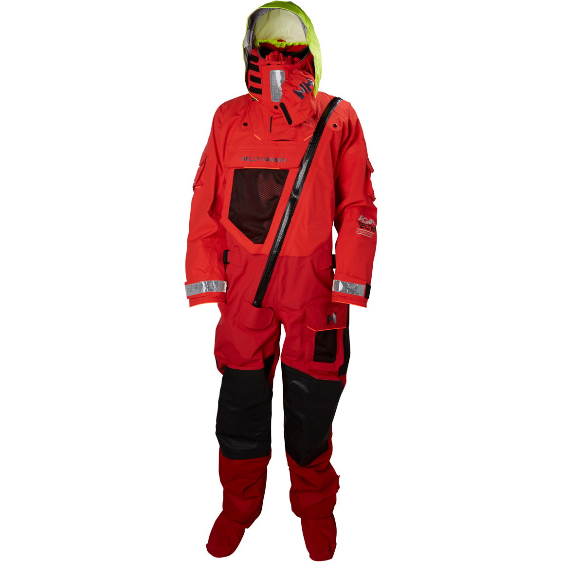 2019 Helly Hansen Aegir Ocean Overlevelse Drysuit Advarsel Røde 31706