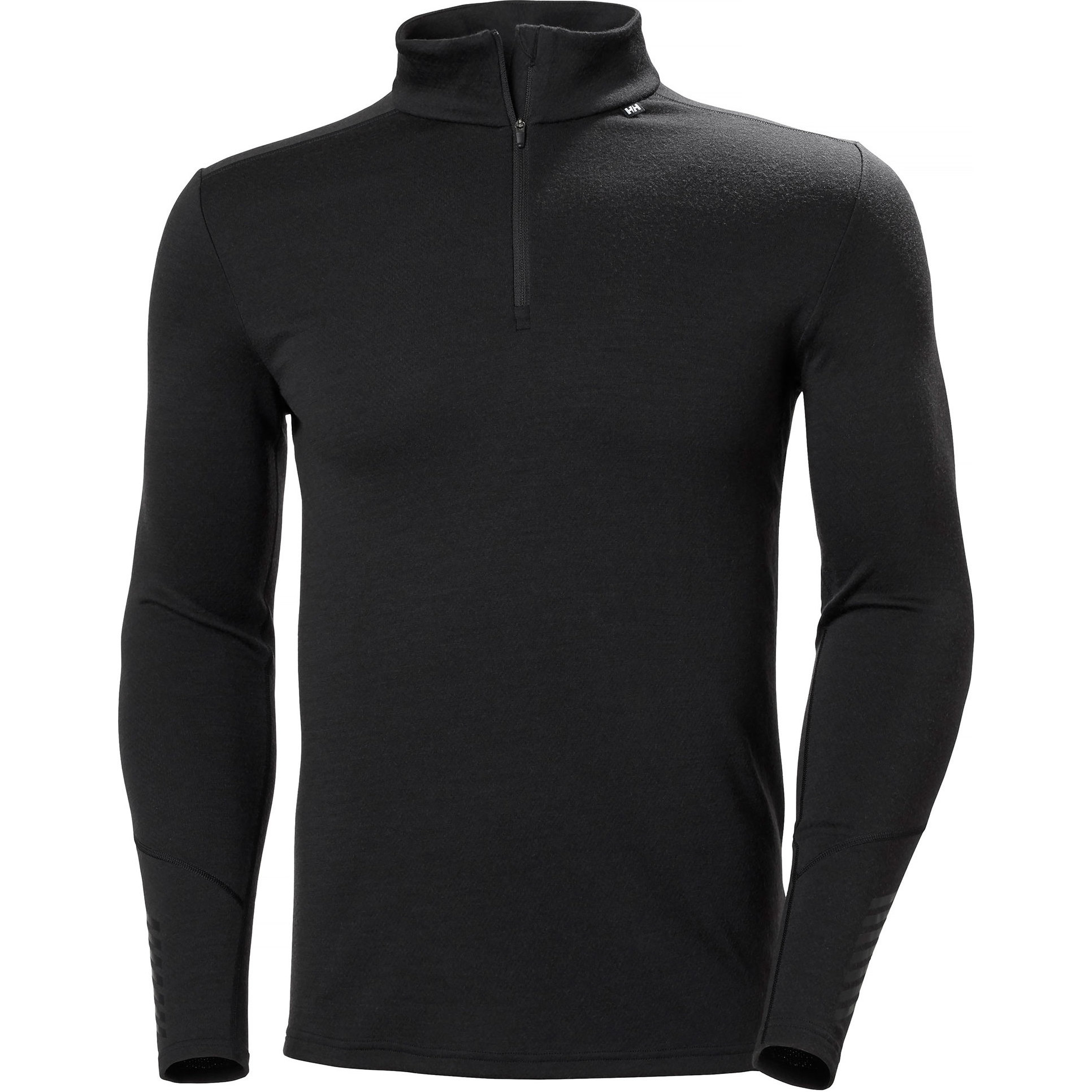 2025 Helly Hansen Herre Lifa Merino Mid Weight 1/2 Zip Top 49363 - Black