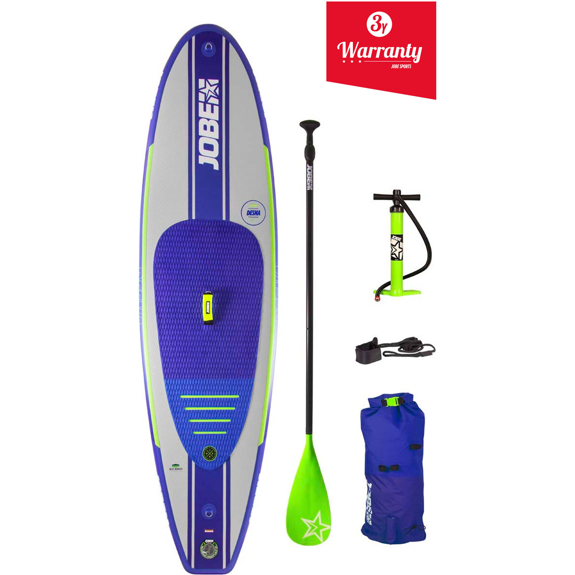 2020 Jobe Desna Oppustelig Stand Up Paddle Board 10'0 X 32 "inkl Padle, Rygsæk, Pumpe Og Snor