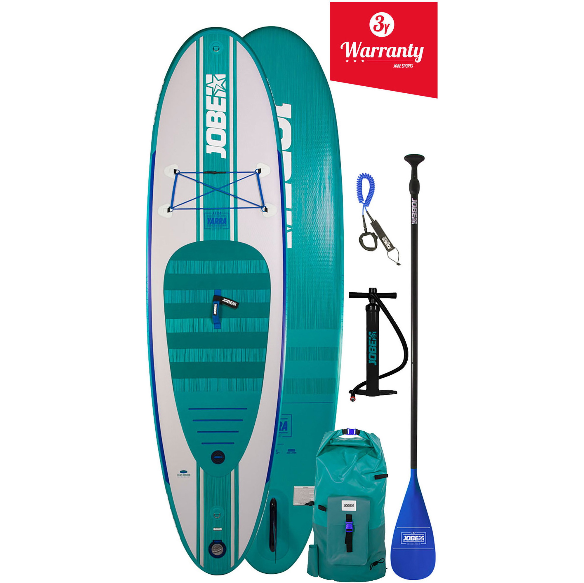 2020 Jobe Yarra Oppustelig Stand Up Paddle Board 10'6 X 32 "inkl Padle, Rygsæk, Pumpe Og Snor