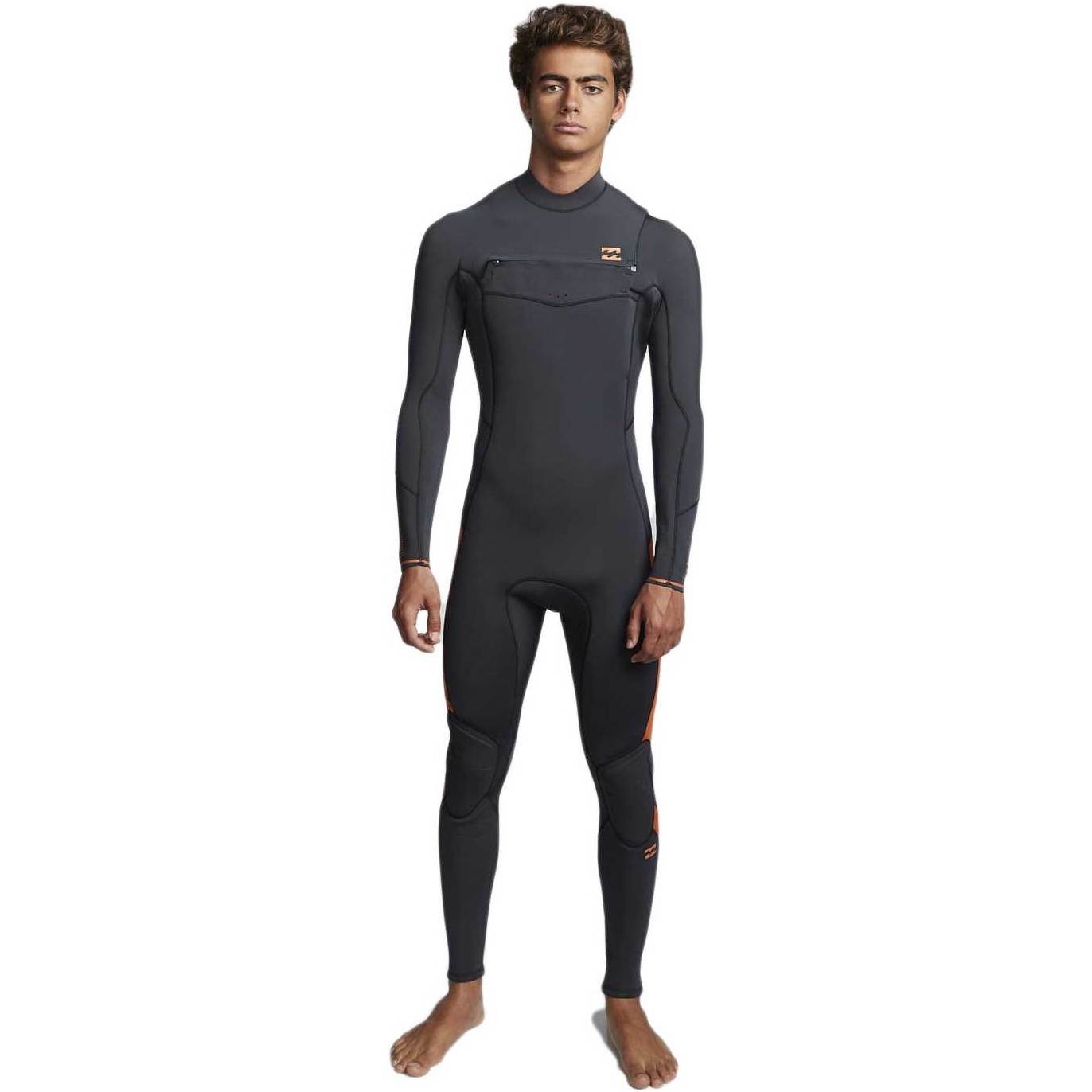 2020 Billabong Mænds Furnace Absolute 5/4mm Chest Zip Våddragt Sort Sand Q45m09