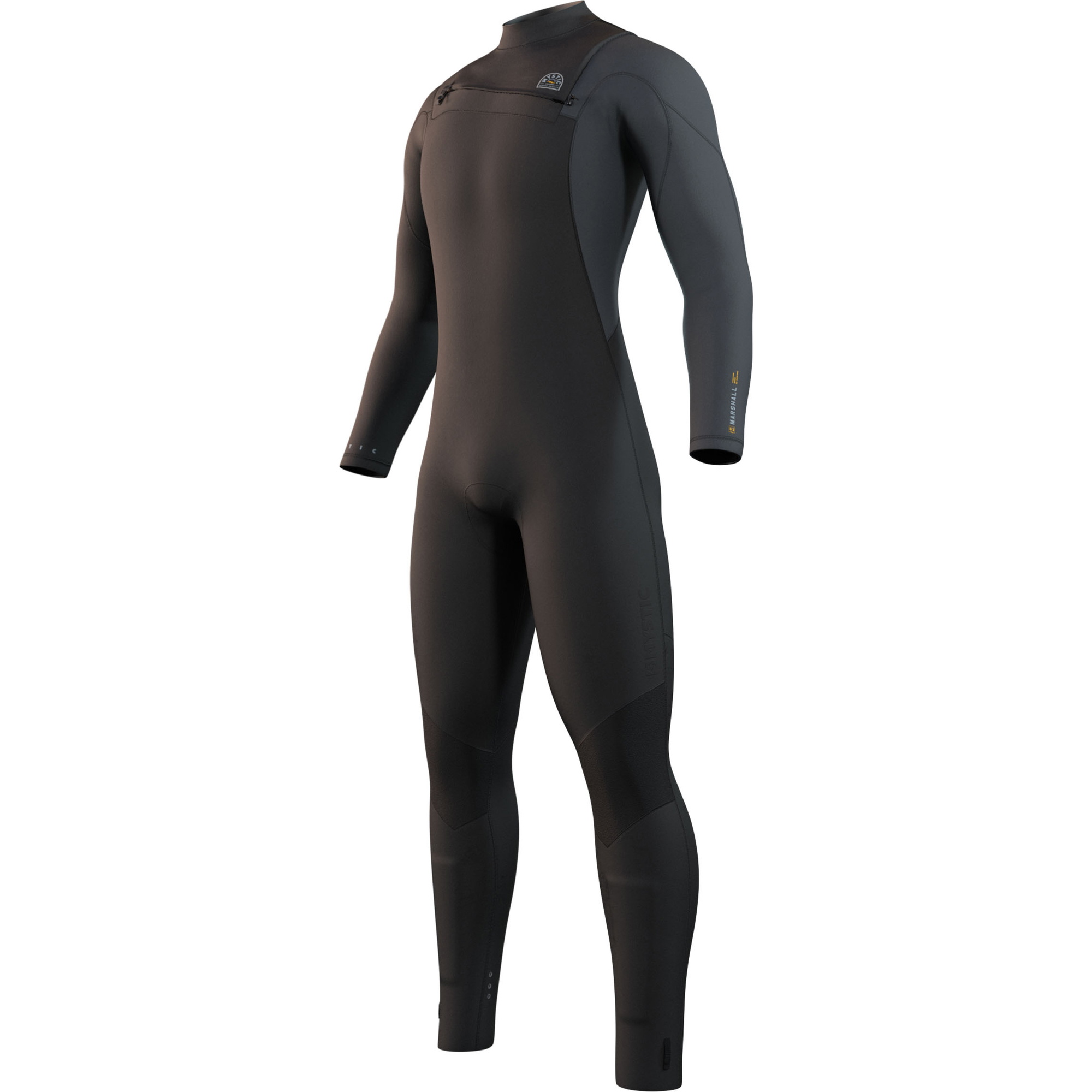 2022 Mystic Herre Marshall 4/3mm Chest Zip 35000.220011 - Sort / Grå
