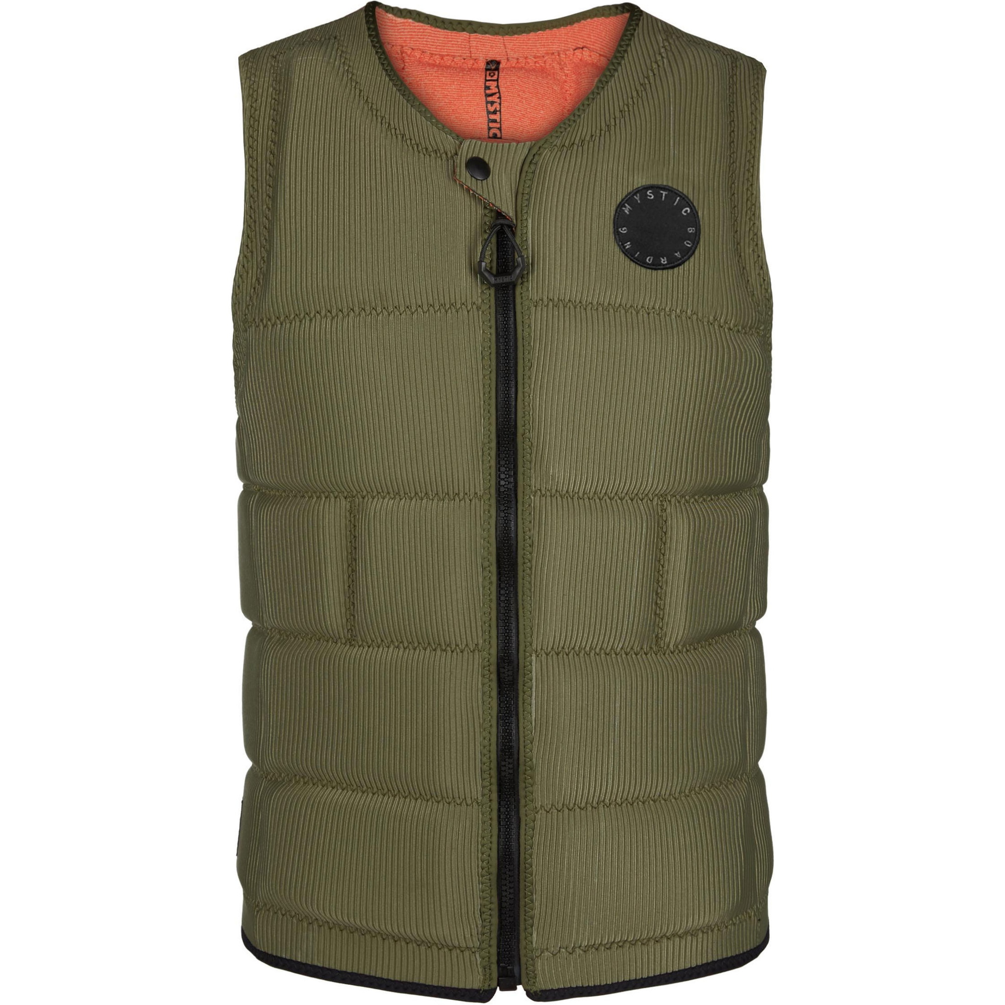 2021 Mystic The Dom Impact Vest Wake Front Zip Wdom - Modig Grøn