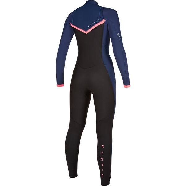 2019 Mystic Kvinder Blændede 3/2 Dobbelt Chest Zip Våtdrakt 200023 - Navy