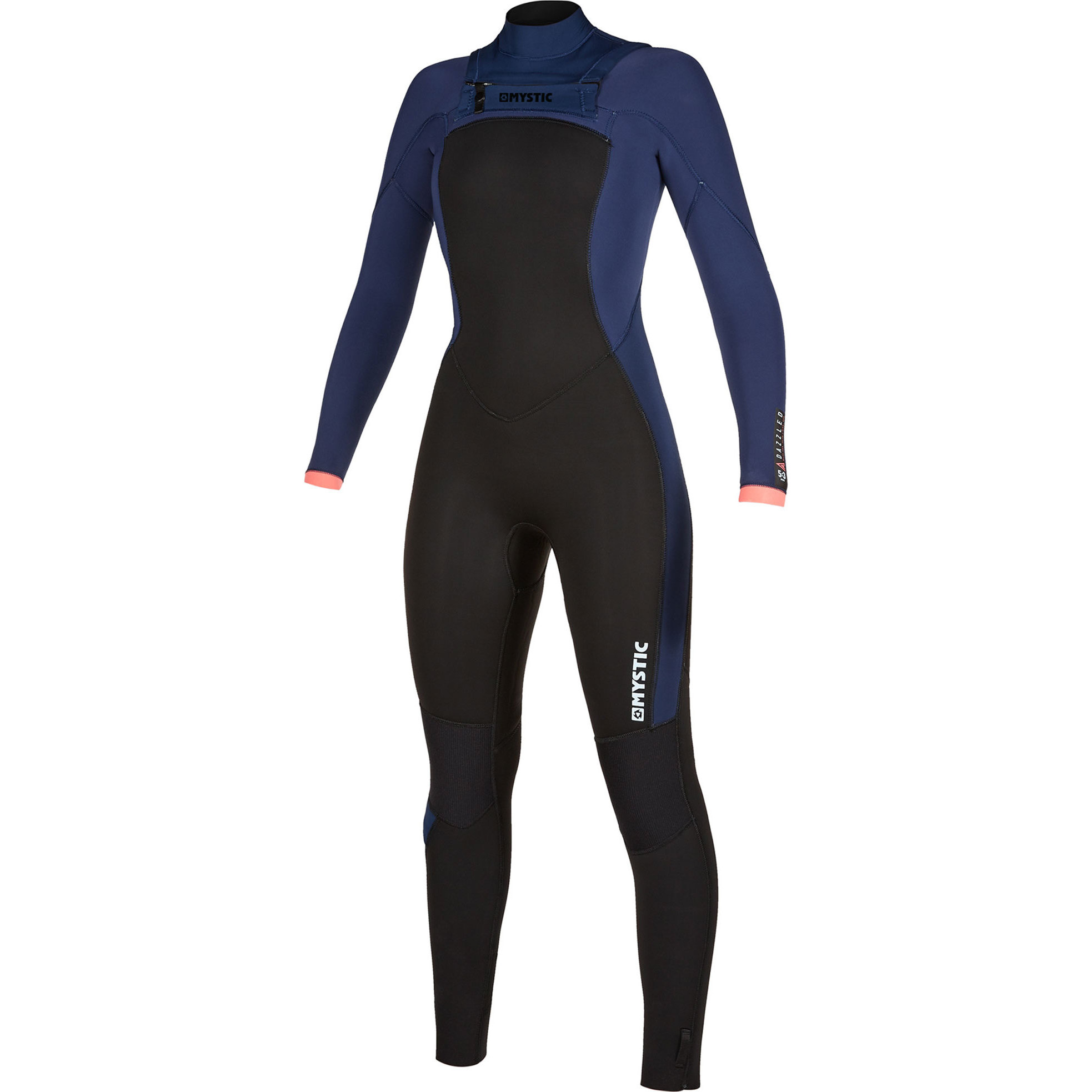 2019 Mystic Kvinder Blændede 3/2 Dobbelt Chest Zip Våtdrakt 200023 - Navy