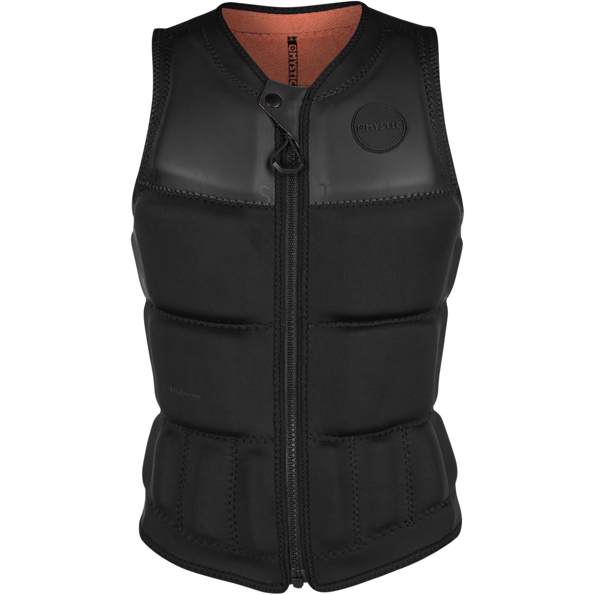 2021 Mystic Kvinder Blændede Front Zip Vest 200187 - Sort Overalt