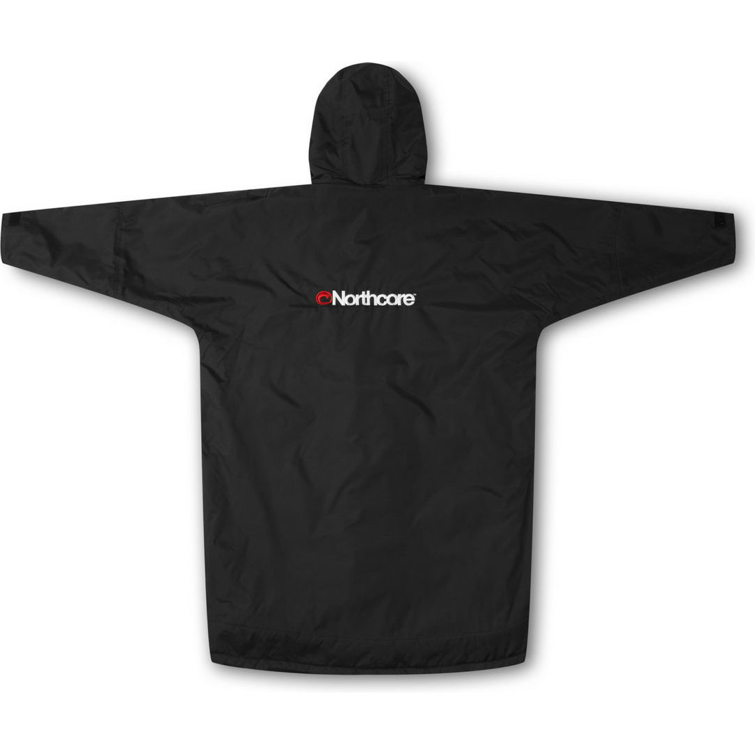 2026 Northcore Beach Basha Sport Langærmet Skiftetøj Robe / Poncho NOCO24N - Black