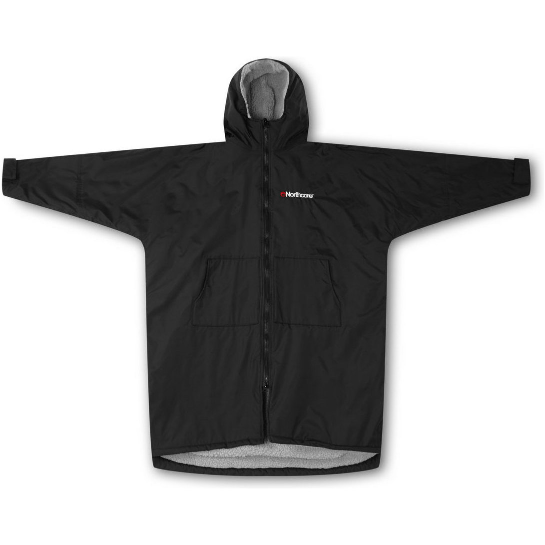 2026 Northcore Beach Basha Sport Langærmet Skiftetøj Robe / Poncho NOCO24N - Black