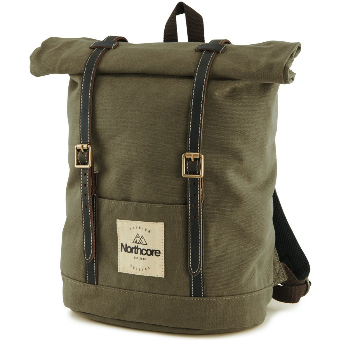 2026 Northcore Rygsæk I Vokset Lærred NOCO118 - Olive Green