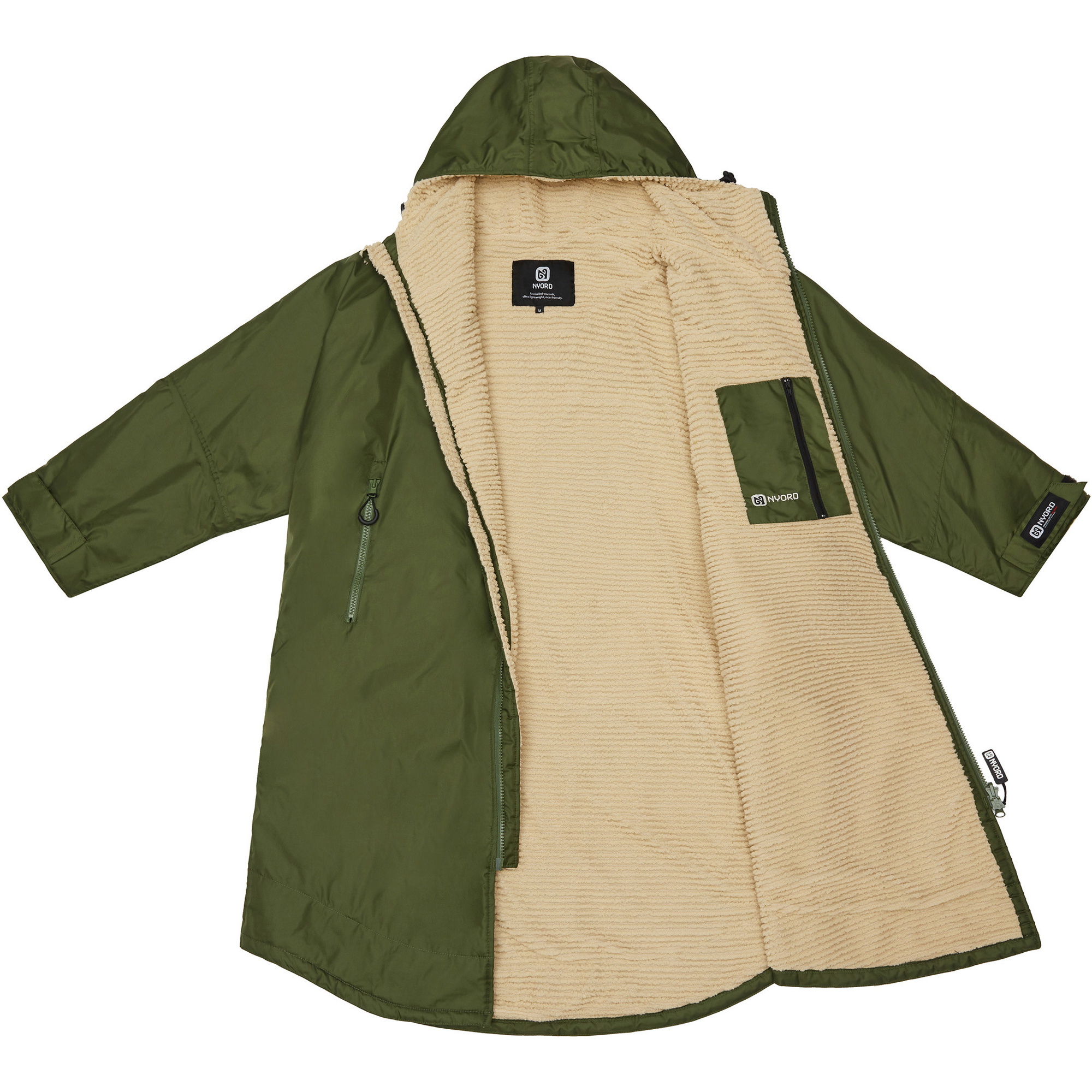 2026 Nyord Primaloft Udendørs Morgenkåbe ACC0005 - Khaki / Ecru