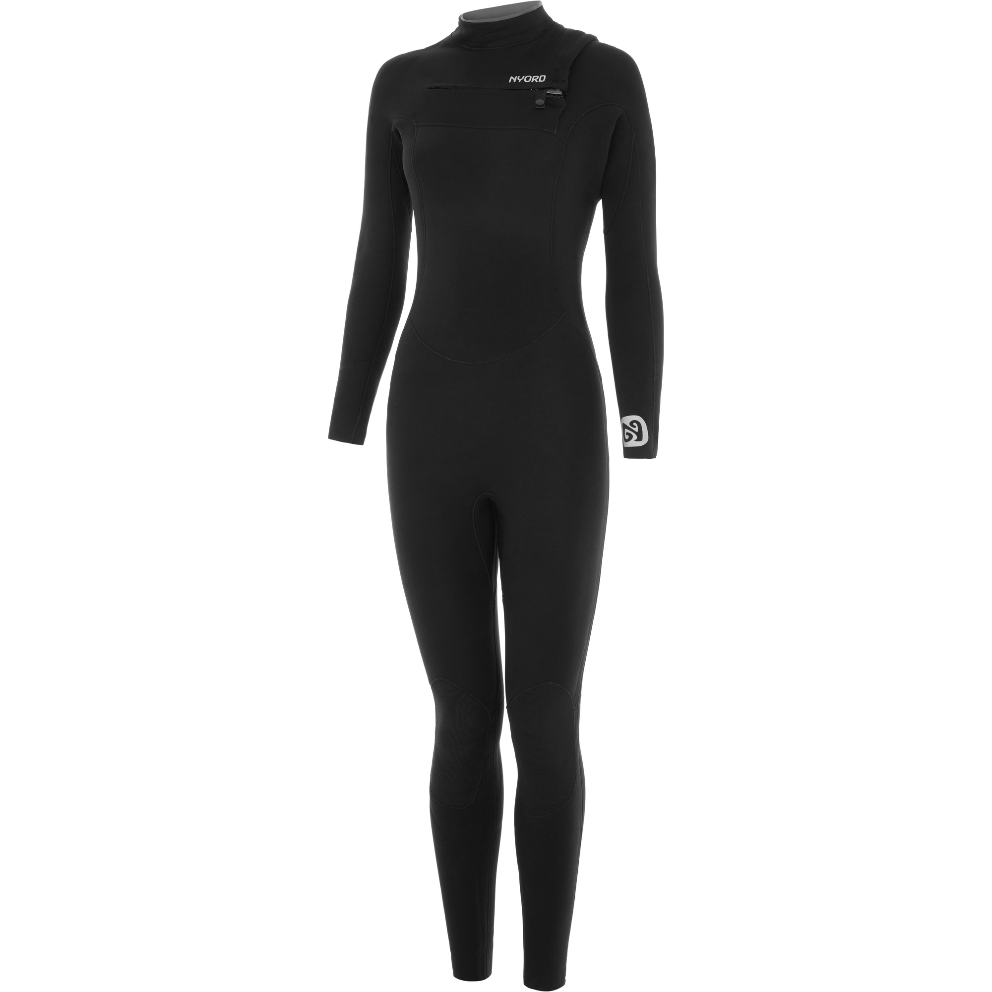 2025 Nyord Womens Furno Warmth 5/4mm Chest Zip Våddragt FWW54001 -.. Black